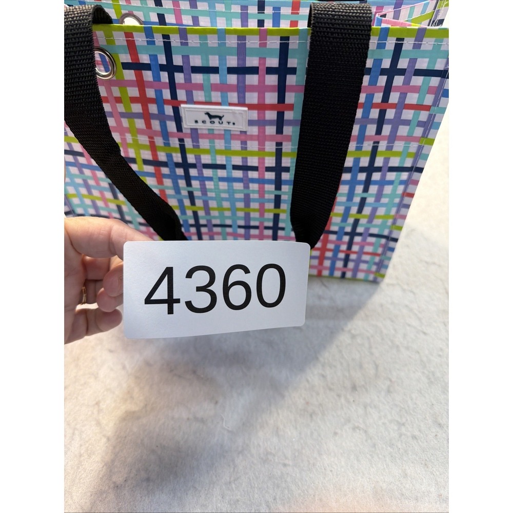 SCOUT BJ Bag Pocketette Daschund Tote Multi Color Stripe Water Resistant  Bag - Picture 13 of 13